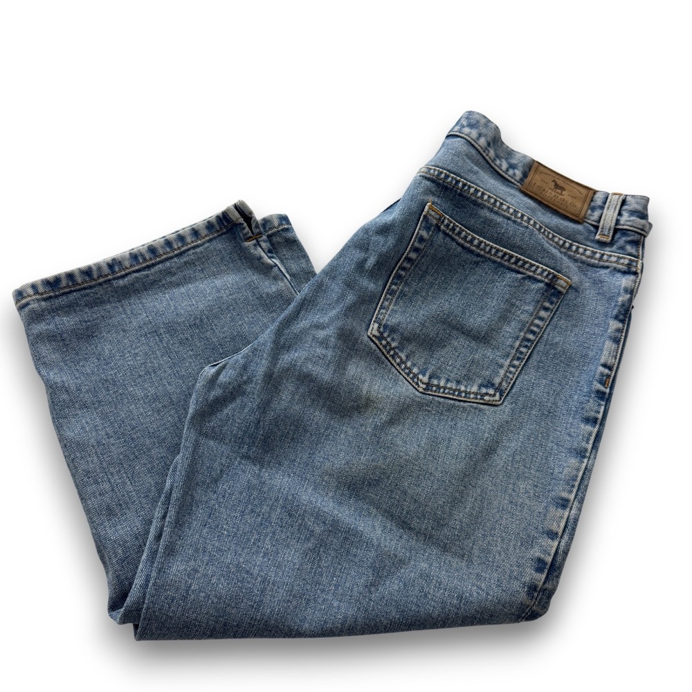 Lauren Jeans Co Ralph Lauren Blue Denim Crop Straight Leg Jeans Womens 12 00342